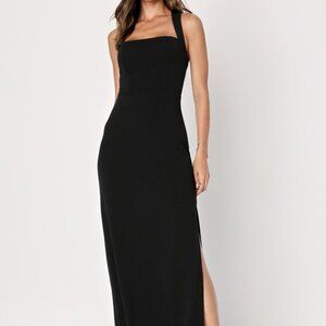 Lulus Glamorous Dedication Black Sleeveless Column Maxi Dress - Size XL